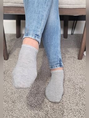 Soft Low-Cut Ankle Socks - Light Gray